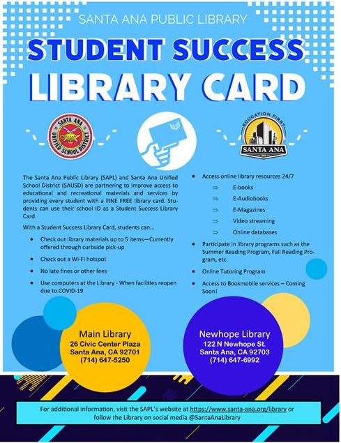Student Success Library Card